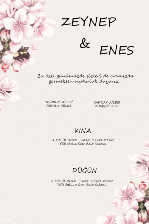 Düğün Davetiyesi 103 04