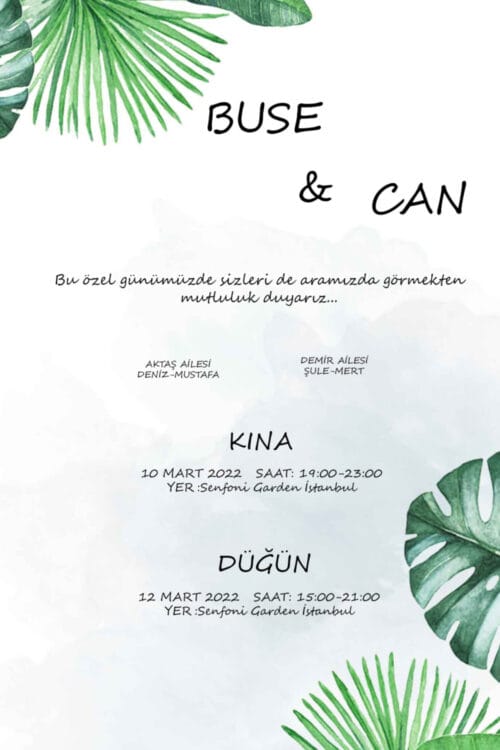 Düğün Davetiyesi 105 05