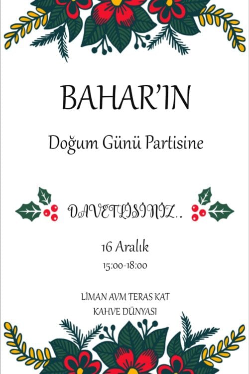 Doğum Günü Davetiyesi 200 06