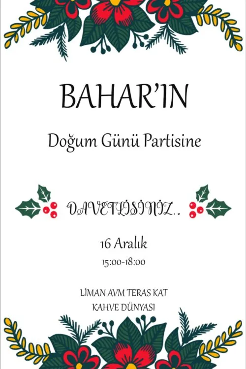 Doğum Günü Davetiyesi 200 06