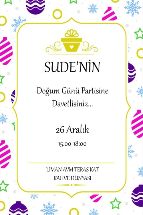 Doğum Günü Davetiyesi 200 07
