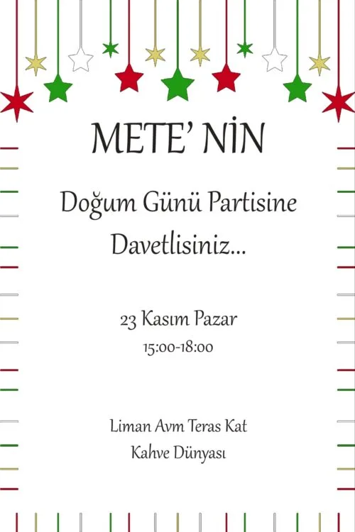 Doğum Günü Davetiyesi 201 03