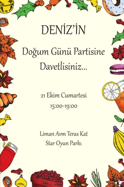 Doğum Günü Davetiyesi 201 07