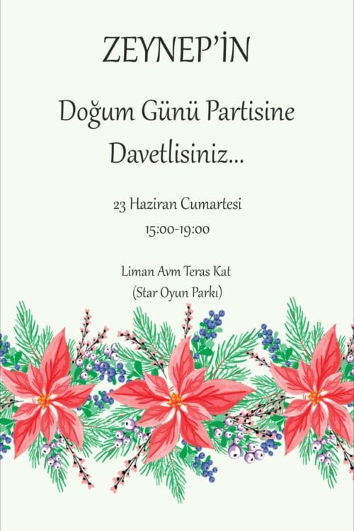 Doğum Günü Davetiyesi 201 09