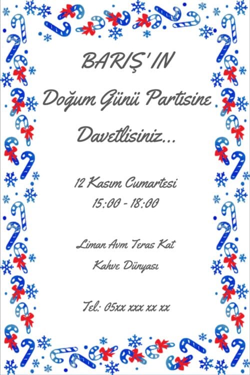 Doğum Günü Davetiyesi 202 04