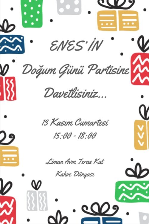 Doğum Günü Davetiyesi 202 06