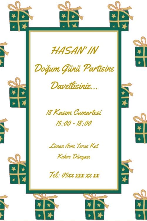 Doğum Günü Davetiyesi 202 09