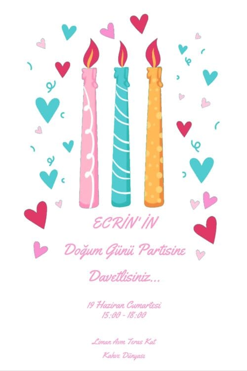 Doğum Günü Davetiyesi 203 03