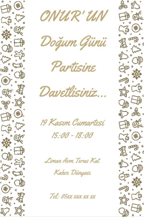 Doğum Günü Davetiyesi 203 06