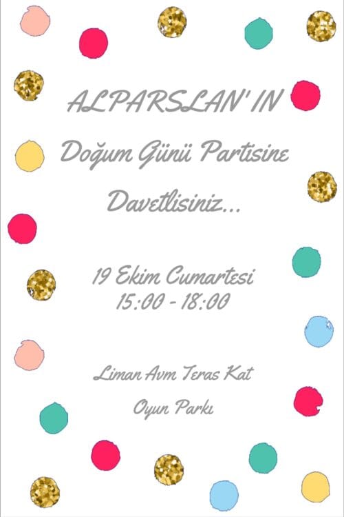 Doğum Günü Davetiyesi 203 07