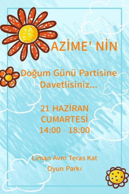 Doğum Günü Davetiyesi 204 08