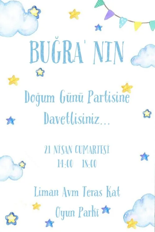 Doğum Günü Davetiyesi 204 09