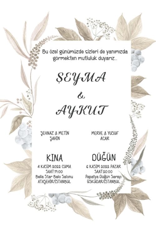 Düğün Davetiyesi 109 09