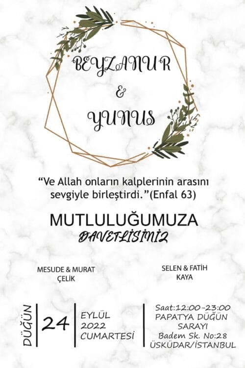 Düğün Davetiyesi 110 03