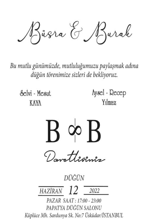 Düğün Davetiyesi 110 06