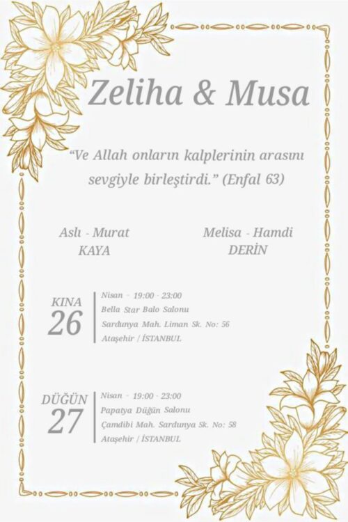 Düğün Davetiyesi 112 07