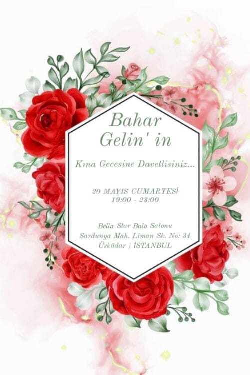 Kına Davetiyesi 300 02