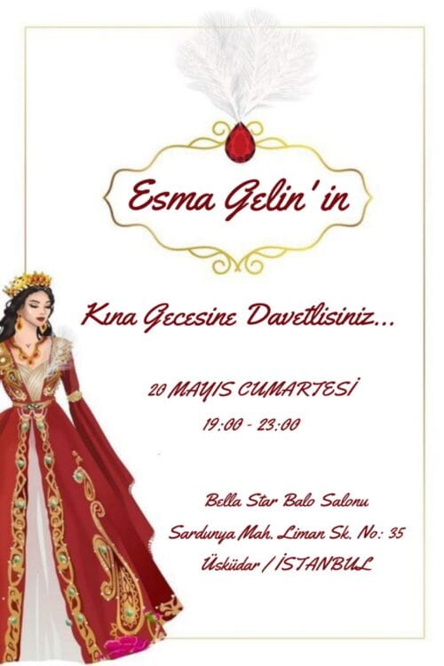 Kına Davetiyesi 300 03