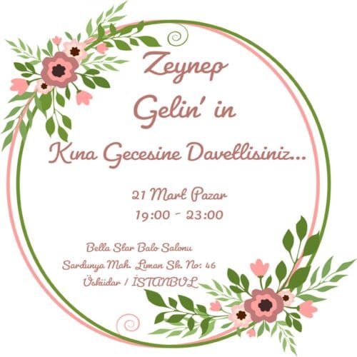 Kına Davetiyesi 300 04