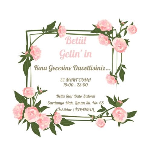 Kına Davetiyesi 300 06