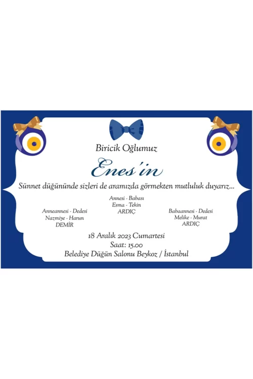 Sünnet Davetiyesi 400 07