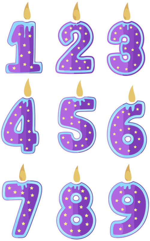 Mum Temalı Sayılar Sticker