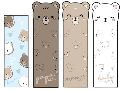 Sevimli Ayıcıklı Kitap Ayracı (4 Adet)