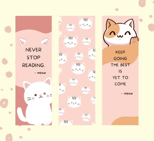 3'lü Sevimli Kedicikli Kitap Ayracı