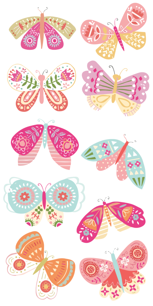 Sevimli Kelebekler Sticker