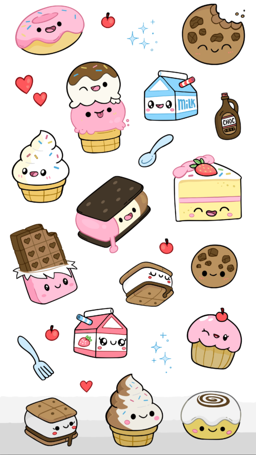 Sevimli Yiyecekler Sticker