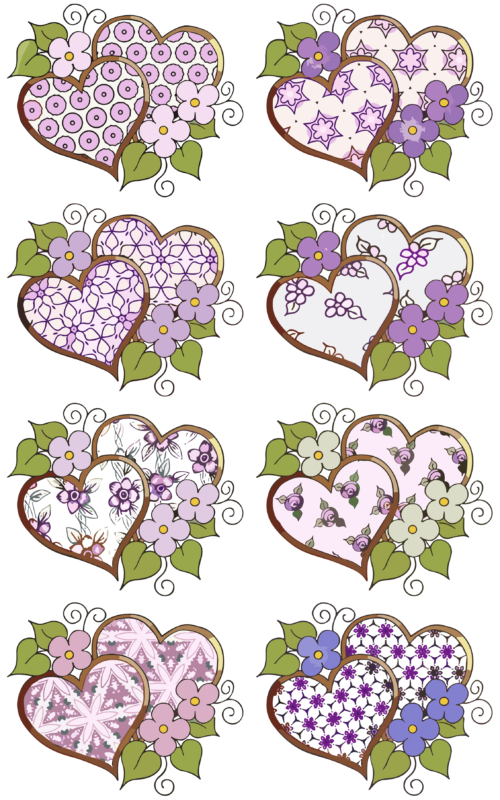 Desenli Kalp Sticker 1