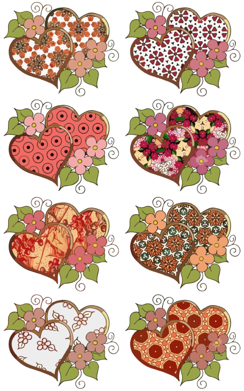 Desenli Kalp Sticker 3