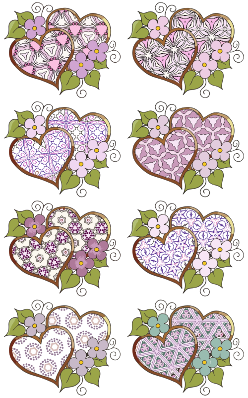 Desenli Kalp Sticker 4