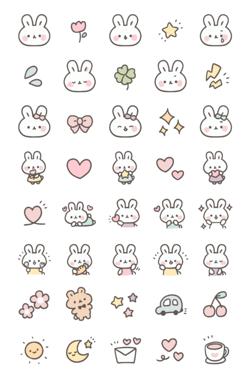 Sevimli Tavşan Emoji Sticker 2
