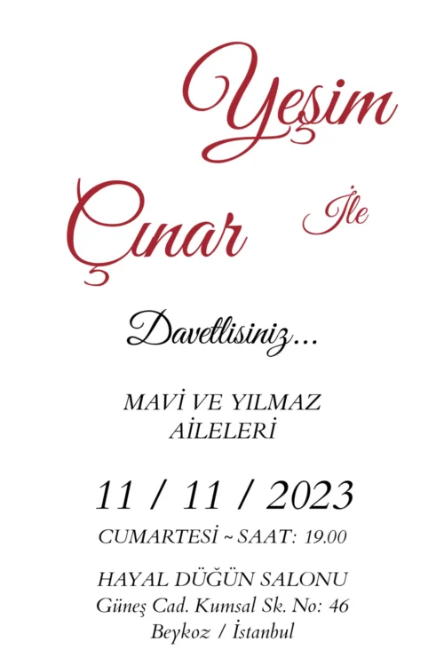 Düğün Davetiyesi 116 08