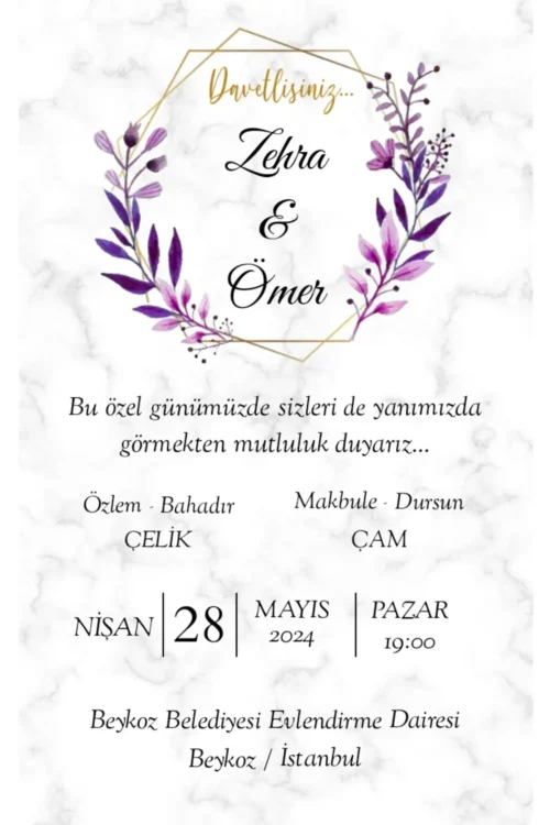 Düğün Davetiyesi 120 07