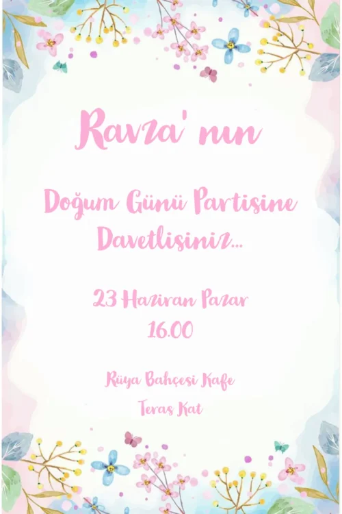 Doğum Günü Davetiyesi 205 02